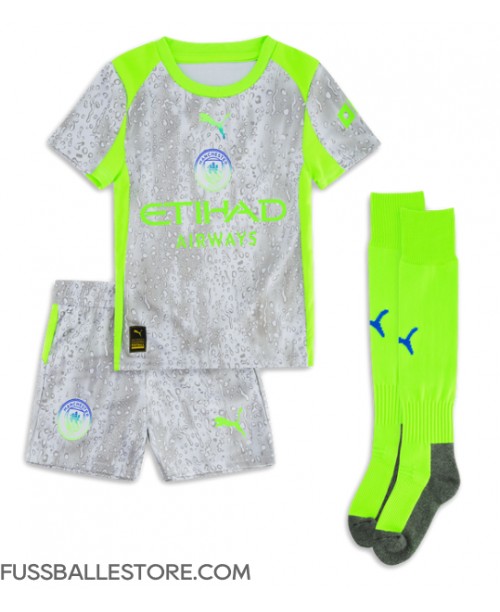 Günstige Manchester City Rayan Ait-Nouri #21 3rd trikot Kinder 2025-26 Kurzarm (+ Kurze Hosen)
